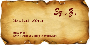 Szalai Zóra névjegykártya